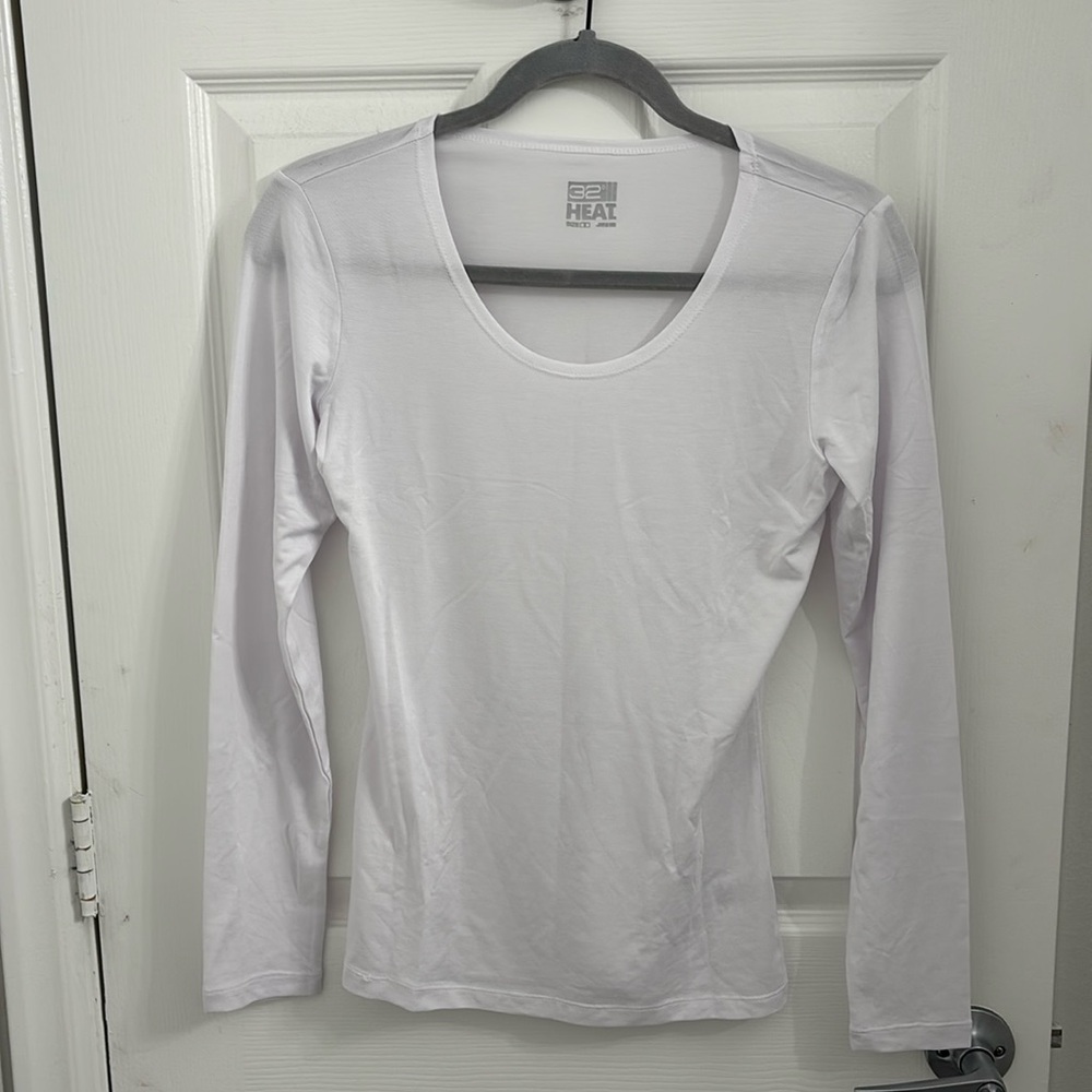 32 Degrees Heat Long Sleeve White Shirt S